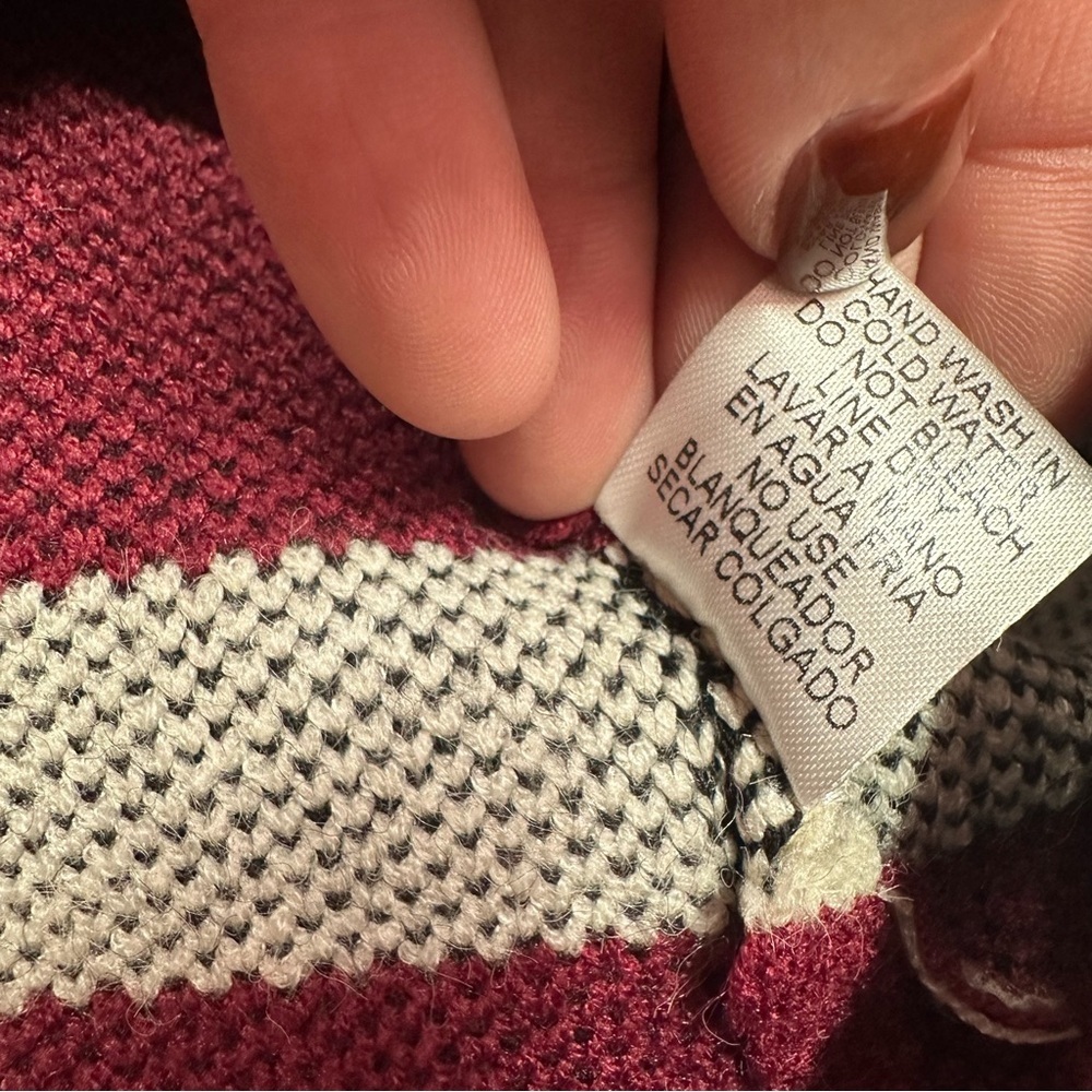 NWT entro Boutique Burgundy/Black open front cardigan sweater boho western - Picture 7 of 13